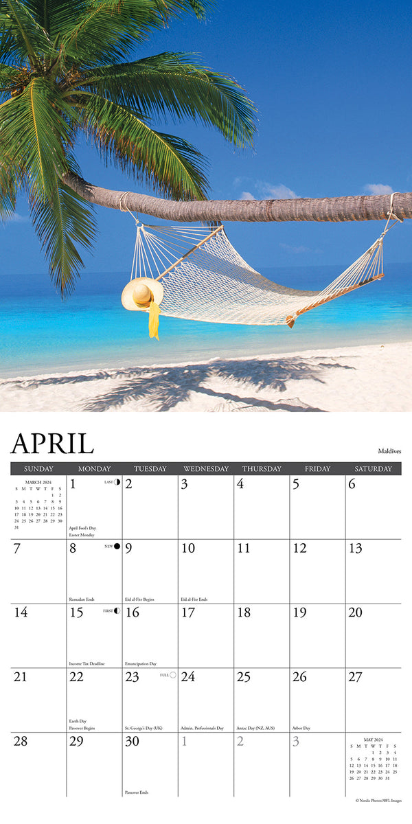 Ah, The Beach! 2024 Wall Calendar Willow Creek Press