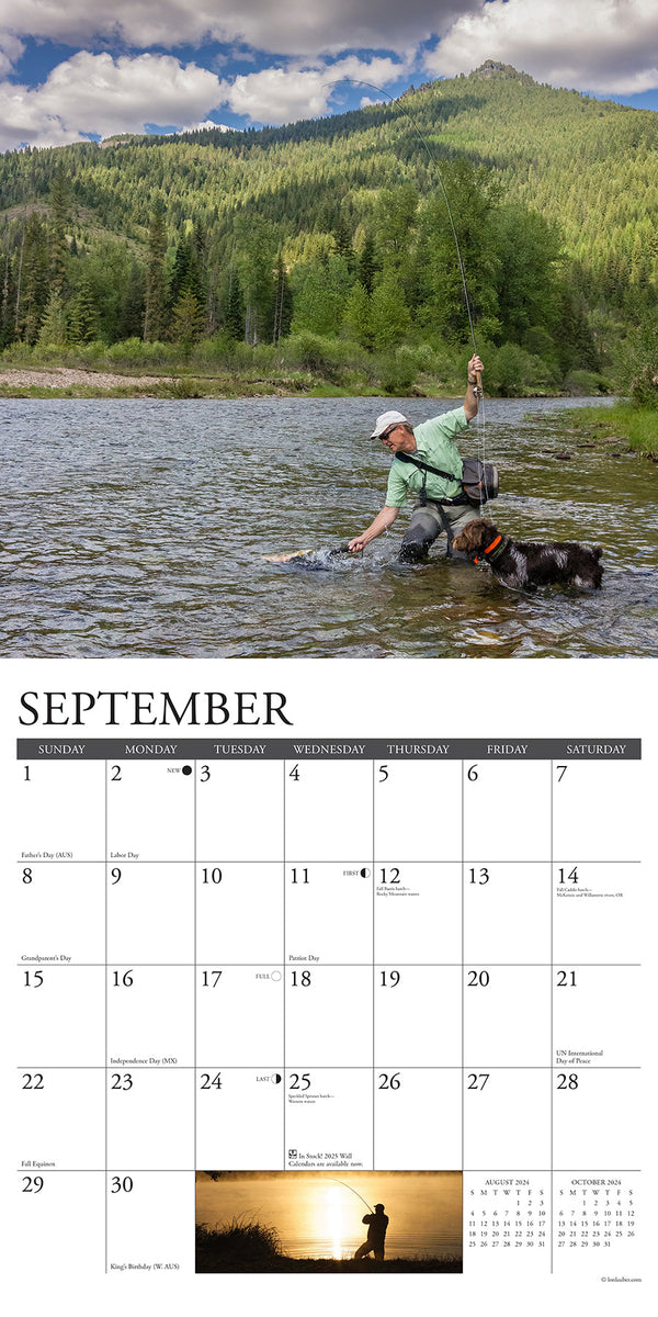 Angler's luck - the fish on the hook (Wall Calendar 2024 DIN A4