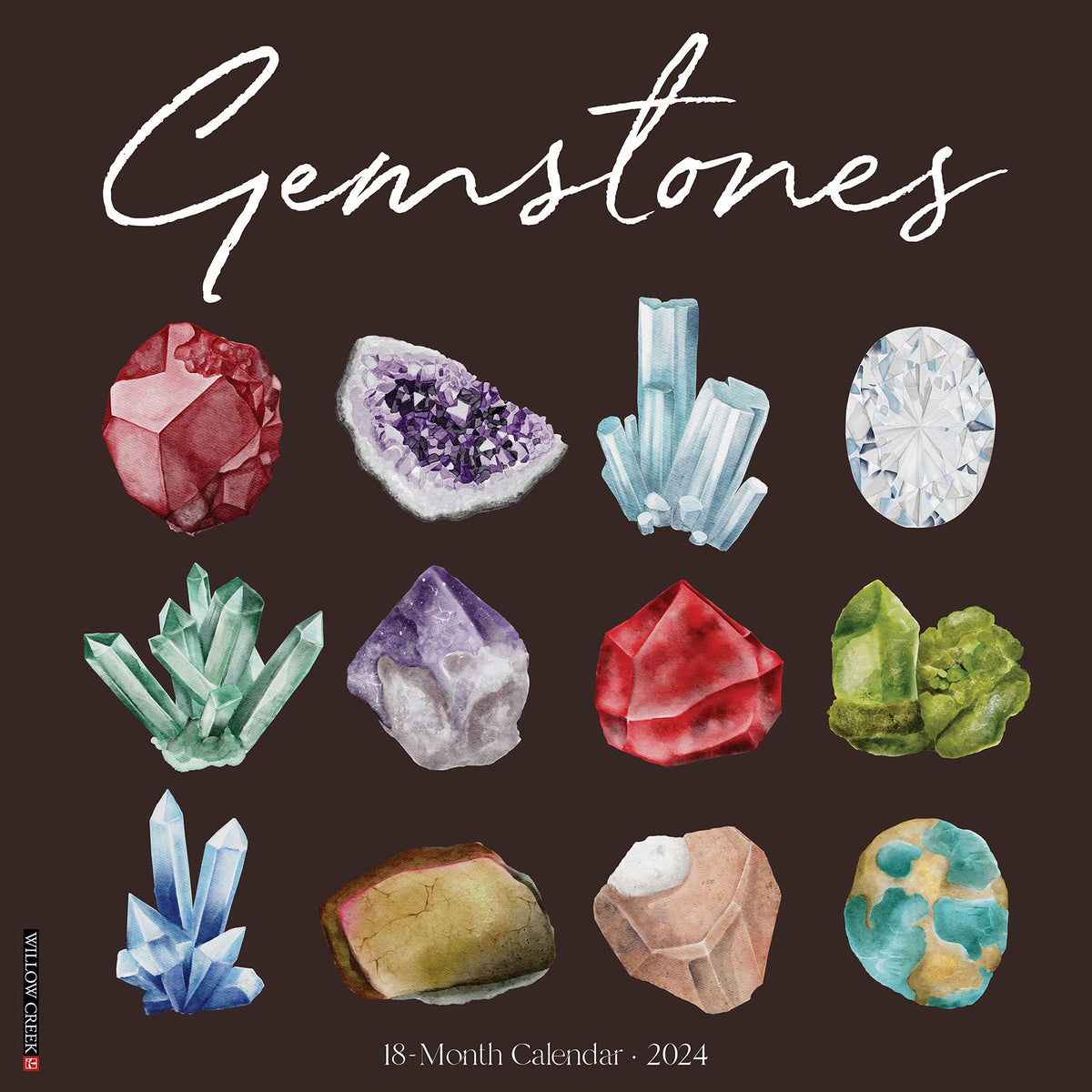 Gemstones 2024 Wall Calendar – Willow Creek Press