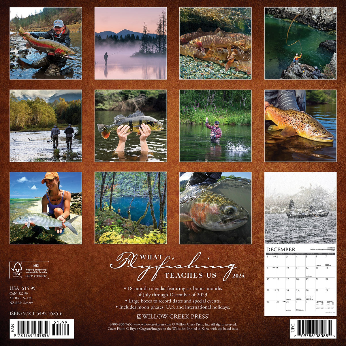 What Fly Fishing Teaches Us 2024 Wall Calendar – Willow Creek Press