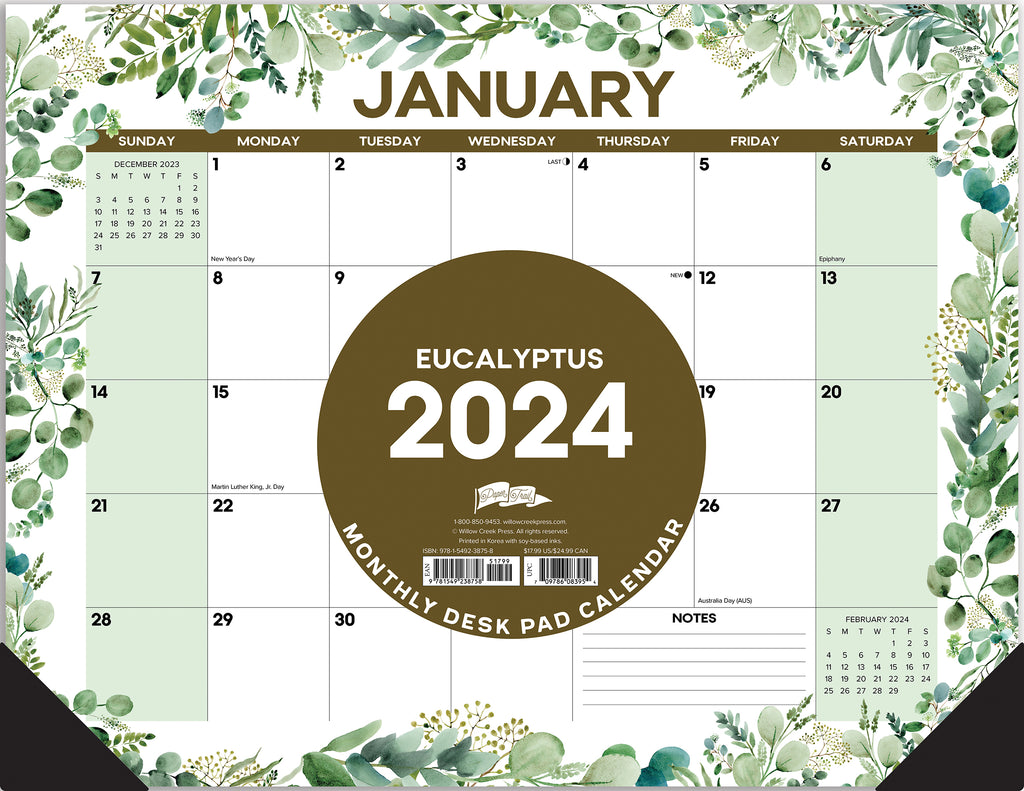 Acheter Eucalyptus Desk Pad - Calendrier de bureau 2024