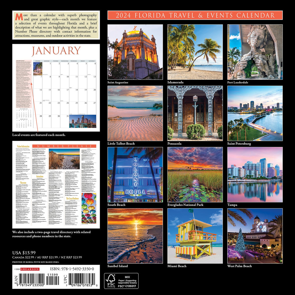 Florida 2024 Wall Calendar Willow Creek Press