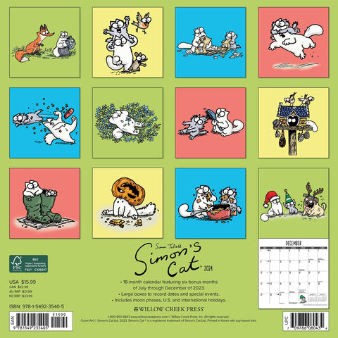 Simon's Cat 2024 Wall Calendar – Willow Creek Press